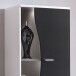 Wohnzimmer-Set >PUR< in Schwarz aus Holzwerkstoff - 234,3x170x40,2cm (BxHxT)