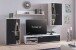Wohnzimmer-Set >PUR< in Schwarz aus Holzwerkstoff - 234,3x170x40,2cm (BxHxT)
