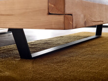 Massivholzbett >BE-0577< Liegefläche 180x200cm, Kiefer massiv eichefarbig geölt - Stellmaß 198x38x222cm (BxHxT)