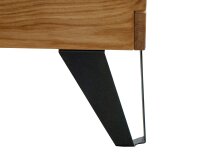 Massivholzbett >BE-0587< in braun - 145x95x213 (BxHxT)