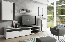 Wohnzimmer-Set >ANEMOS< in Weiß/Norwegische...