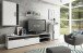 Wohnzimmer-Set >ANEMOS< in Weiß/Norwegische Kiefer - 270x190x42 (BxHxT)