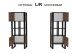 Wohnwand >NORDI< in Schwarz/Okapi Nuss - 227,3x177,6x43,1 (BxHxT)