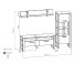 Wohnwand >NORDI< in Schwarz/Okapi Nuss - 227,3x177,6x43,1 (BxHxT)
