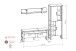 Wohnwand >NORDI< in Schwarz/Okapi Nuss - 240,1x200,1x43,1 (BxHxT)