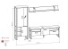 Wohnwand >NORDI< in Schwarz/Okapi Nuss - 270,1x200,1x43,1 (BxHxT)
