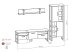 Wohnwand >NORDI< in Schwarz/Okapi Nuss - 270,1x200,1x43,1 (BxHxT)
