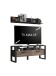 Wohnwand >NORDI< in Schwarz/Okapi Nuss - 150,3x177,6x43,1 (BxHxT)