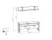 Wohnwand >NORDI< in Schwarz/Okapi Nuss - 150,3x177,6x43,1 (BxHxT)