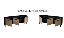 Wohnwand >ARTONA< in Dekor Artisan Eiche - 186x177,9x39,3 (BxHxT)
