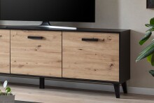Wohnwand >ARTONA< in Dekor Artisan Eiche - 186x177,9x39,3 (BxHxT)