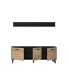 Wohnwand >ARTONA< in Dekor Artisan Eiche - 186x177,9x39,3 (BxHxT)