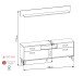 Wohnwand >ARTONA< in Dekor Artisan Eiche - 186x177,9x39,3 (BxHxT)