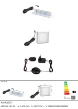 Schrankleuchte >ARTONA< in Kalt Weiss aus Kunstoff - 27x18x8cm (BxHxT)