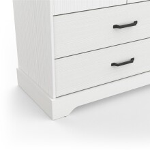 Kleiderschrank >Cottage< in weiß/Eiche Kronberg - 148,6x199,6x57,1cm (BxHxT)