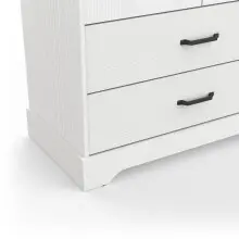 Kleiderschrank >Cottage< in weiß/Eiche Kronberg - 148,6x199,6x57,1cm (BxHxT)