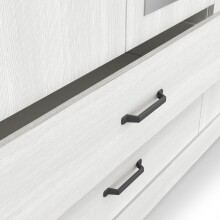 Kleiderschrank >Cottage< in weiß/Eiche Kronberg - 148,6x199,6x57,1cm (BxHxT)
