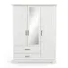 Kleiderschrank >Cottage< in weiß/Eiche Kronberg - 148,6x199,6x57,1cm (BxHxT)