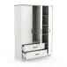 Kleiderschrank >Cottage< in weiß/Eiche Kronberg - 148,6x199,6x57,1cm (BxHxT)