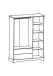 Kleiderschrank >Cottage< in weiß/Eiche Kronberg - 148,6x199,6x57,1cm (BxHxT)