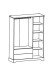 Kleiderschrank >Cottage< in weiß/Eiche Kronberg - 148,6x199,6x57,1cm (BxHxT)
