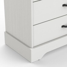 Schubkastenkommode >Cottage< in weiß/Eiche Kronberg - 84,7x94x41,9cm (BxHxT)