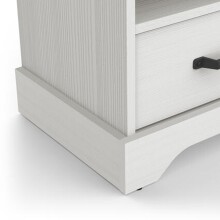 Nachtkommode >Cottage< in weiß/Eiche Kronberg - 47,3x43,7x35,3cm (BxHxT)