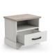 Nachtkommode >Cottage< in weiß/Eiche Kronberg - 47,3x43,7x35,3cm (BxHxT)