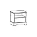 Nachtkommode >Cottage< in weiß/Eiche Kronberg - 47,3x43,7x35,3cm (BxHxT)