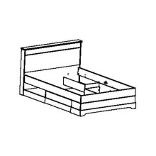 Bett >Cottage< in weiß/Eiche Kronberg - 153,4x102,2x214,7cm (BxHxT)