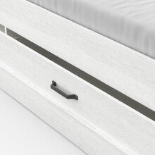 Bett >Cottage< in weiß/Eiche Kronberg - 153,4x102,2x214,7cm (BxHxT)