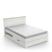 Bett >Cottage< in weiß/Eiche Kronberg - 153,4x102,2x214,7cm (BxHxT)
