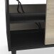 Lowboard >Arty< in Kohlschwarz/helles Holz - 110,4x47,5x39cm (BxHxT)