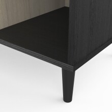 Sideboard >Arty< in Kohlschwarz/helles Holz - 110x40x65cm (BxHxT)