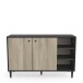 Sideboard >Arty< in Kohlschwarz/helles Holz - 110x40x65cm (BxHxT)