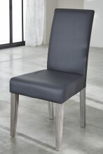Stuhl >Namur< (2er Set) in dunkelgrau - 45x95x58cm...