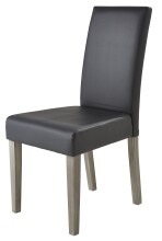 Stuhl >Namur< (2er Set) in dunkelgrau - 45x95x58cm (BxHxT)