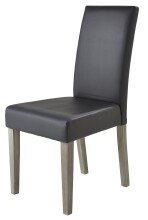 Stuhl >Namur< (2er Set) in dunkelgrau - 45x95x58cm (BxHxT)