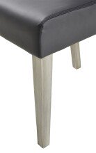 Stuhl >Namur< (2er Set) in dunkelgrau - 45x95x58cm (BxHxT)