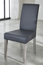 Stuhl >Namur< (2er Set) in dunkelgrau - 45x95x58cm...