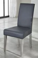 Stuhl >Namur< (2er Set) in dunkelgrau - 45x95x58cm...