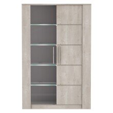 Vitrine >Antibes< in Beton/ Champagne Eich -...