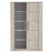 Vitrine >Antibes< in Beton/ Champagne Eich - 114x176x40cm (BxHxT)