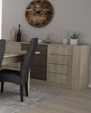 Lowboard >Antibes< in Eiche Champagner/ Beton Beige...