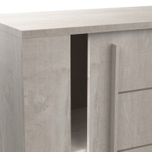 Lowboard >Antibes< in Eiche Champagner/ Beton Beige - 206x94x45cm (BxHxT)