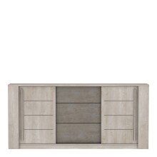 Lowboard >Antibes< in Eiche Champagner/ Beton Beige - 206x94x45cm (BxHxT)