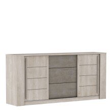 Lowboard >Antibes< in Eiche Champagner/ Beton Beige...
