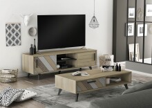 Lowboard >Helsinki< in Eiche Kronberg - 151x42x45cm...