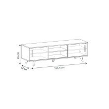 Lowboard >Helsinki< in Eiche Kronberg - 151x42x45cm (BxHxT)