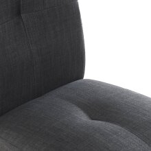 Stuhl >Elite< (2er Set) in dunkel Grau aus Stoffbezug - 47x109x65cm (BxHxT)